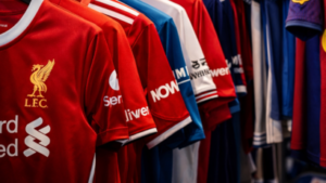 How many football shirts are sold a year?