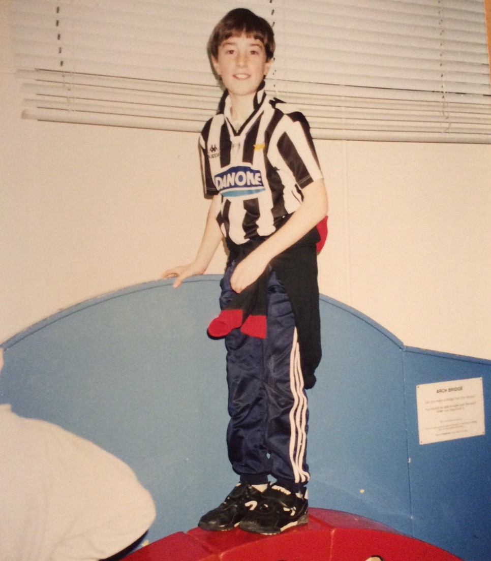 Young Jim Daly in Juventus kit